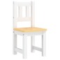 3 pcs conjunto mesa e cadeiras infantil MDF branco e bege