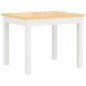 3 pcs conjunto mesa e cadeiras infantil MDF branco e bege