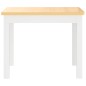 3 pcs conjunto mesa e cadeiras infantil MDF branco e bege