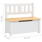 4 pcs conjunto mesa e cadeiras infantil MDF branco e bege