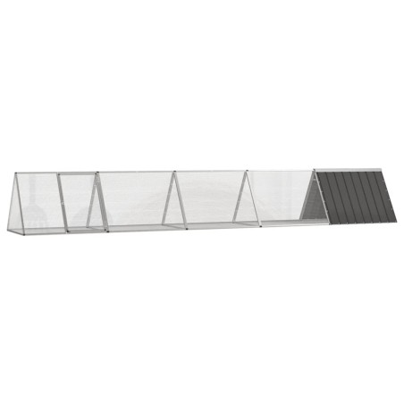 Gaiola p/ coelhos 504,5x80,5x71 cm aço galvanizado antracite