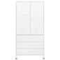 Roupeiro industrial 90x50x180 cm metal branco