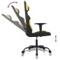 Cadeira gaming de massagens tecido preto e amarelo