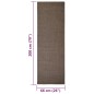 Tapete sisal natural 66x200 cm castanho