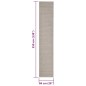 Tapete sisal natural 66x350 cm cor areia