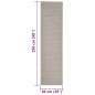 Tapete sisal natural 66x250 cm cor areia