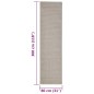 Tapete sisal natural 80x300 cm cor areia