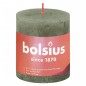 Bolsius Velas rústicas cilíndricas Shine 4pcs 80x68 mm azeitona fresca