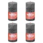 Bolsius Velas rústicas cilíndri. Shine 4pcs 130x68mm cinza tempestade