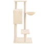 Árvore p/ gatos c/ postes arranhadores sisal 108,5 cm cor creme