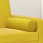 Almofadas decorativas 2 pcs Ø15x50 cm veludo amarelo