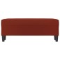 Banco 100x35x41 cm couro artificial vermelho tinto