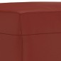 Banco 100x35x41 cm couro artificial vermelho tinto