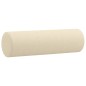 Almofadas decorativas 2 pcs Ø15x50 cm tecido cor creme