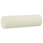 Almofadas decorativas 2 pcs Ø15x50 cm veludo cor creme