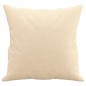 Almofadas decorativas 2 pcs 40x40 cm tecido cor creme