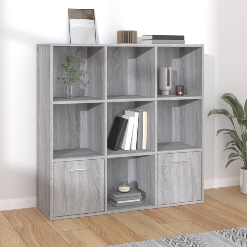 Estante 98x30x98 cm cor cinzento sonoma-Estantes para livros-Home Retail