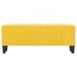 Banco 100x35x41 cm veludo amarelo