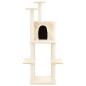 Árvore p/ gatos c/ postes arranhadores sisal 144,5 cm cor creme