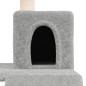 Árvore p/ gatos c/ postes arranhadores sisal 82 cm cinza-claro