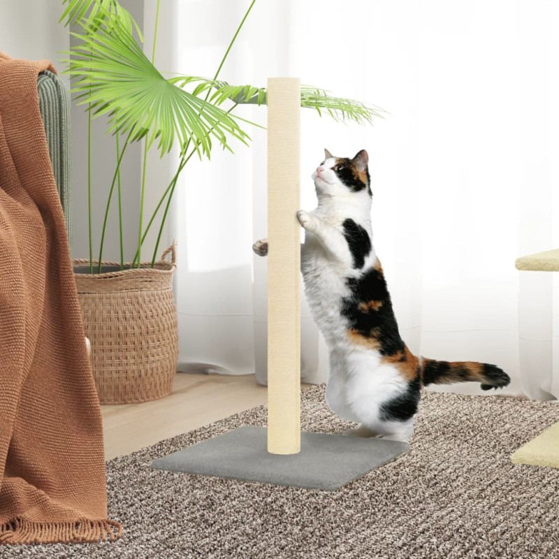 Poste arranhador para gatos 35x35x70 cm cinzento-claro-Móveis para gatos-Home Retail