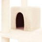 Árvore para gatos c/ postes arranhadores sisal 83 cm cor creme