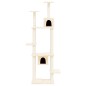 Árvore p/ gatos c/ postes arranhadores sisal 176 cm cor creme