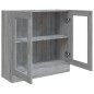 Vitrine 82,5x30,5x80 cm derivados madeira cinzento sonoma