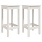 3 pcs conjunto de bar pinho maciço branco