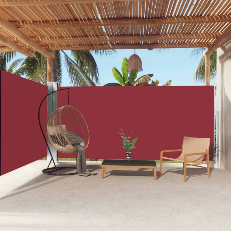 Toldo lateral retrátil 180x600 cm vermelho-Guarda-sóis e telas de varanda-Home Retail