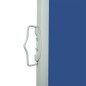 Toldo lateral retrátil para pátio 160x600 cm azul