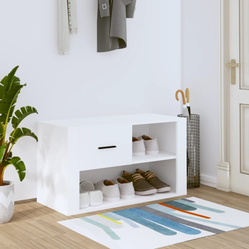 Sapateira 80x35x45 cm derivados de madeira branco-Sapateiras e organizadores-Home Retail