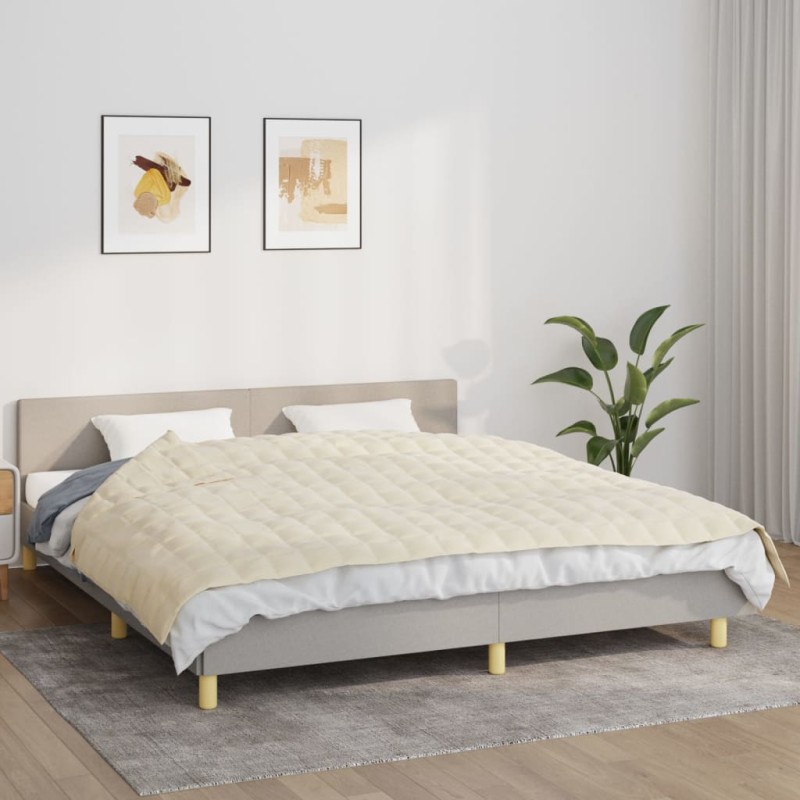 Manta pesada 11 kg 155x220 cm tecido creme-claro-Cobertores-Home Retail