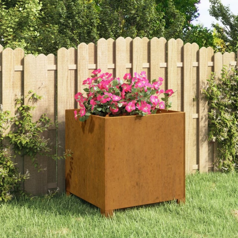 Vaso/floreira com pernas 42x40x43 cm aço corten cor enferrujado-Vasos e floreiras-Home Retail