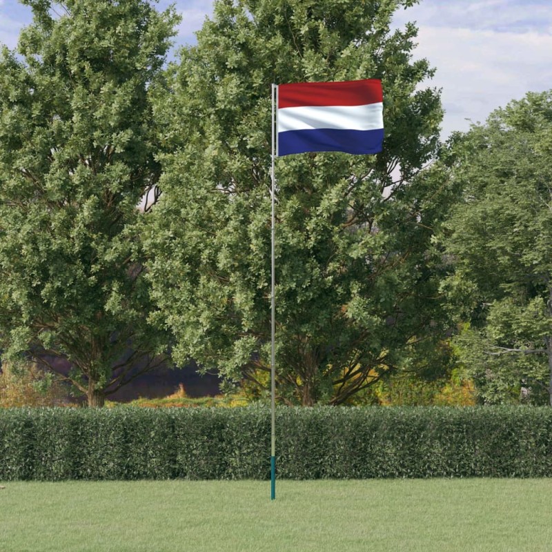 Bandeira dos Países Baixos e mastro 5,55 m alumínio-Bandeiras e birutas-Home Retail