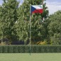 Bandeira da República Checa e mastro 6,23 m alumínio