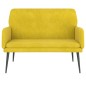 Banco 108x79x79 cm veludo amarelo