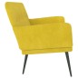 Banco 108x79x79 cm veludo amarelo