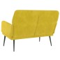 Banco 108x79x79 cm veludo amarelo