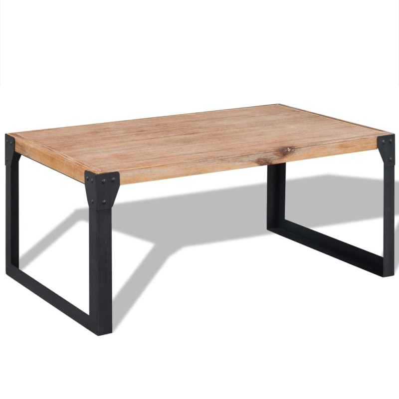 Mesa de centro em madeira de acácia maciça 100x60x45 cm-Mesas de centro-Home Retail