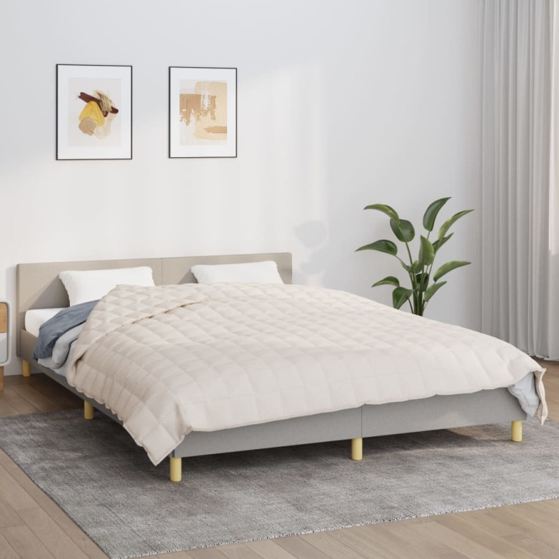 Manta pesada 11 kg 220x230 cm tecido creme-claro-Cobertores-Home Retail