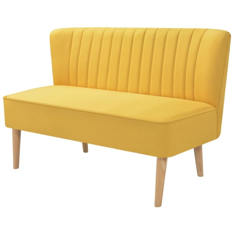 Sofá de tecido 117x55,5x77 cm amarelo-Sofás-Home Retail