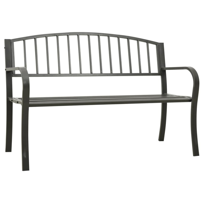 Banco de jardim 120 cm aço cinzento-Bancos de jardim-Home Retail