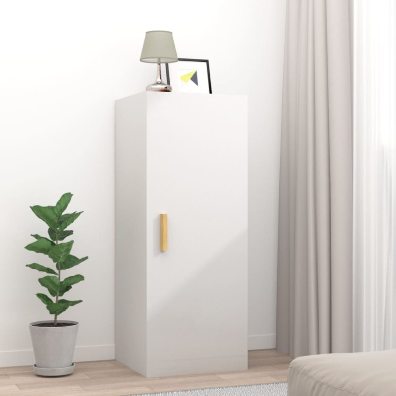 Armário parede 34,5x34x90 cm derivados madeira branco brilhante-Prateleiras-Home Retail