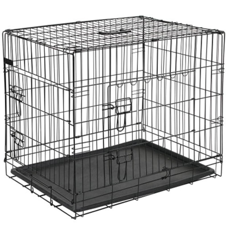 @Pet Transportadora para cães metal 63x44x50,5 cm preto 15001-Transportadoras e malas para animais-Home Retail