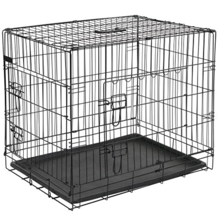 @Pet Transportadora para cães metal 63x44x50,5 cm preto 15001