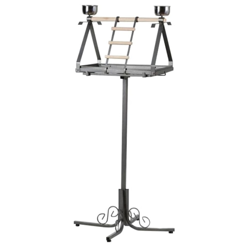 Strong Poleiro para papagaios Livia de Luxe 57x52x134cm cinzento 99041-Poleiros para pássaros-Home Retail