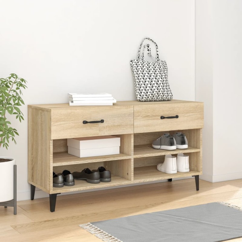 Sapateira 102x35x55 cm derivados de madeira cor carvalho sonoma-Sapateiras e organizadores-Home Retail