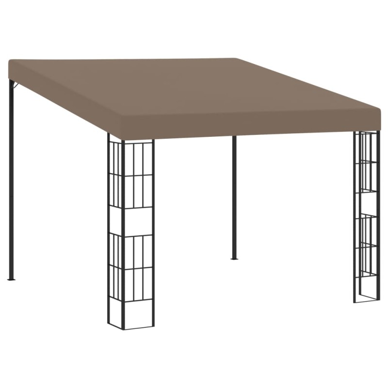 Gazebo de montagem na parede 3x3 m tecido cinzento-acastanhado-Toldos e gazebos-Home Retail