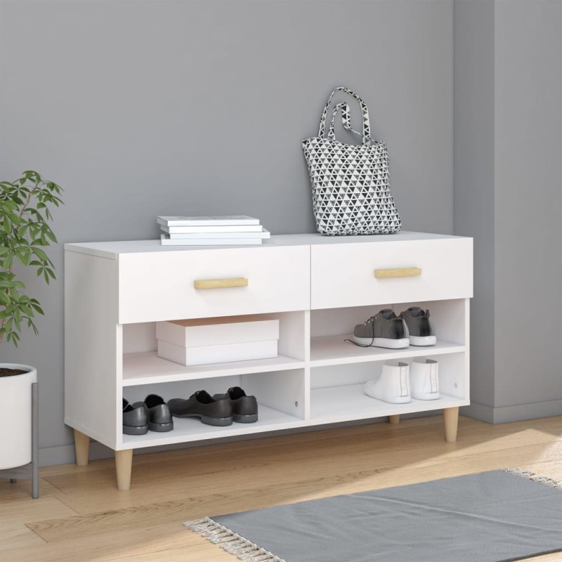 Sapateira 102x35x55 cm derivados de madeira branco-Sapateiras e organizadores-Home Retail